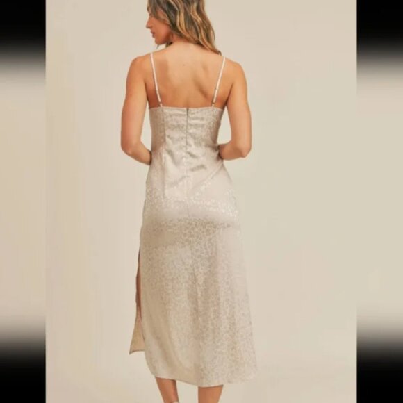 Sadie & Sage Satin Floral Cream Dress Size X Small - Picture 3 of 7